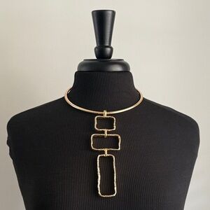 Elegant Gold Geometric Necklace Set